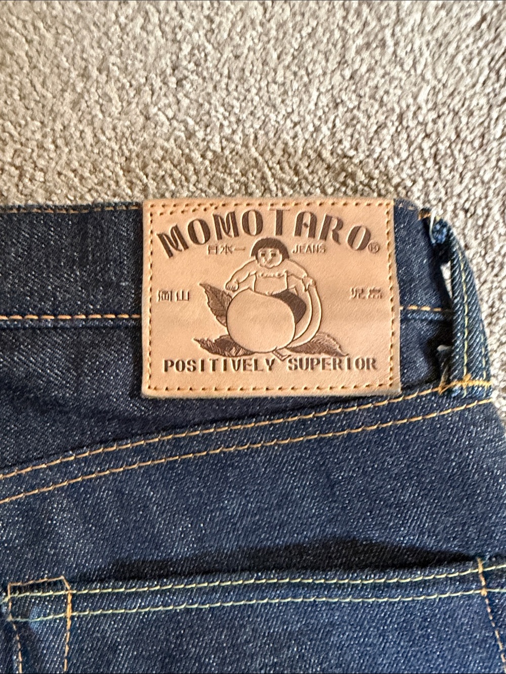 Momotaro Men Jeans Slim Straight in Dark Indigo